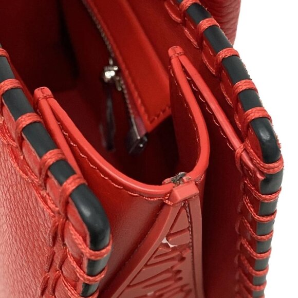 CHRISTIAN LOUBOUTIN Paloma S Mini - Red Leather Suede Handbag 616-042325 - Picture 10 of 15